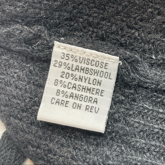 bryn Walker Duster Sweater Vest Black Cowl Neck Drawstring Open Front, Size S - Picture 9 of 11